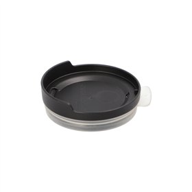 Deksels met drinkopening voor herbruikbare bekers PP rond Ø 8cm x 2,5cm Zwart Circulware