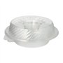 Klapbakjes Saladeschalen met deksels PP rond 950ml 9,2cm x 22cm x 21,5cm met dipbakje - Horecavoordeel.com