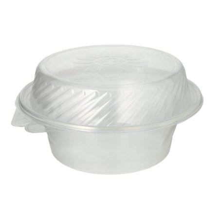Klapbakjes Saladeschalen met deksels PP rond 1400ml 11cm x 22cm x 21,5cm
