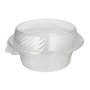 Klapbakjes Saladeschalen met deksels PP rond 1400ml 11cm x 22cm x 21,5cm