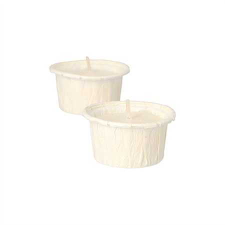 Theelichten Ø 42mm x 25mm Wit in vuurvaste papieren cup