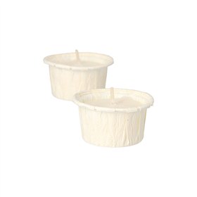 Theelichten Ø 42mm x 25mm Wit in vuurvaste papieren cup