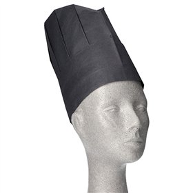 Koksmuts WORK-INN/PS crêpe 23cm x 27,7cm Zwart Provence verstelbaar - Horecavoordeel.com