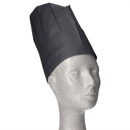 Koksmuts WORK-INN/PS crêpe 23cm x 27,7cm Zwart Provence verstelbaar - Horecavoordeel.com