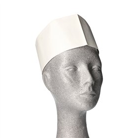 Keukenmuts WORK-INN/PS crêpe 8,5cm x 27,5cm Wit Maat 55-62 - Horecavoordeel.com