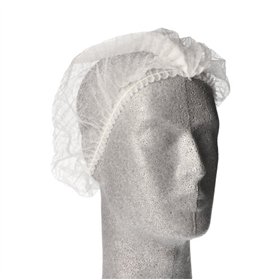 Baret met clip WORK-INN/PS nonwoven Ø 30cm Wit - Horecavoordeel.com