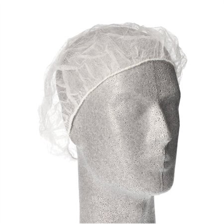 Baret met elastiek WORK-INN/PS non-woven Ø 52cm Wit