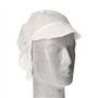 Keukenmuts met haarnet en klep WORK-INN/PS nonwoven Ø 30cm Wit - Horecavoordeel.com