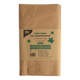Compost zakken van Papier 120 l 95cm x 70cm x 25cm Bruin 2-laags