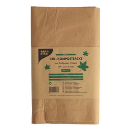Compost zakken van Papier 120 l 95cm x 70cm x 25cm Bruin 2-laags