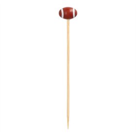 Fingerfood Amuse prikkers bamboe/hout 12,5cm Football - Horecavoordeel.com