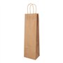 Flessendraagtas recycled Papier 40cm x 12cm x 9,5cm Bruin met gedraaid handvat - Horecavoordeel.com