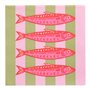Servetten 3-laags 1/4 vouw 33cm x 33cm Modern Fish - Horecavoordeel.com