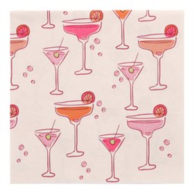 Servetten 3-laags 1/4 vouw 33cm x 33cm Aperitifs