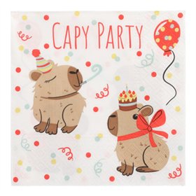 Servetten 3-laags 1/4 vouw 33cm x 33cm Capy Party