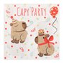 Servetten 3-laags 1/4 vouw 33cm x 33cm Capy Party