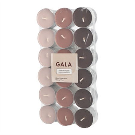 Geurkaars GALA Ø 3,8cm x 1,7cm Ivoor - Sandelhout Ton in Ton