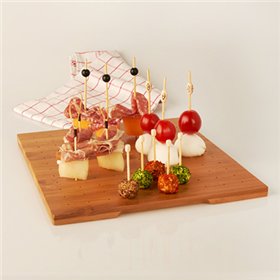 Tray voor amuse spiesjes bamboe 25cm x 30cm