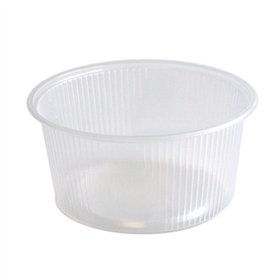 Saladebakjes 250cc 101 serie Rond Geribbeld PP Transparant Ø 101 x 45mm