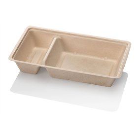 Snackbakje A20 A14+1 Suikerriet Bruin 20,5 x 12,5 x 3,5cm