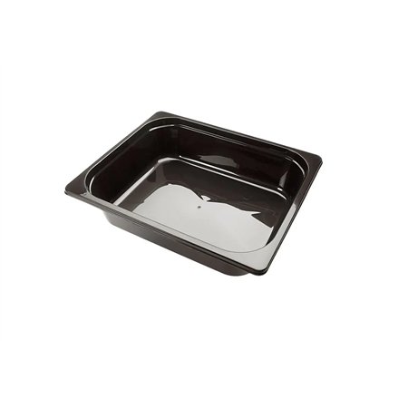 1/2 GN Tray 3000cc PP Black Injection Moulded RS325 325 x 265 x 50mm