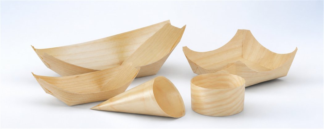 Wooden Amuse & Serving Trays | Boats, Cones & Bowls
