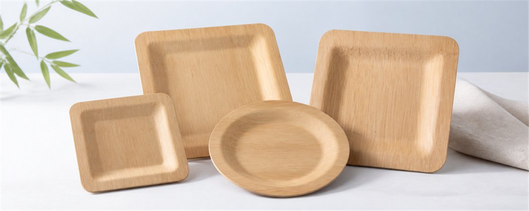Bamboo Plates | Round & Square in Various Sizes