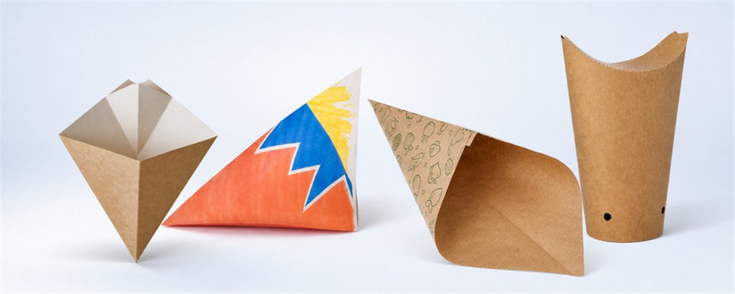 Paper & Cardboard Fries Bags and Cone Bags