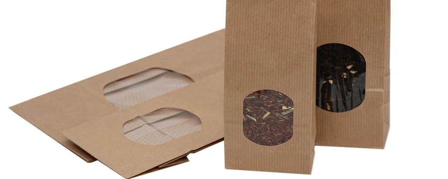 Sealable Kraft Paper Block Bottom Bags - Stylish and Professional Packaging Solutions -Horecavoordeel.com-