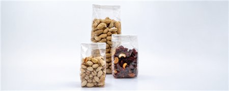 Extra Clear Acrylic Block Bottom Bags | Horecavoordeel