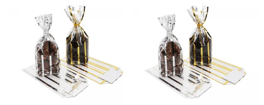 Printed PP Cross Bottom Bags | Gold & Silver
