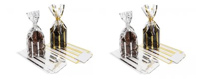 PP Cross-Bottom Bags Printed with Gold or Silver Stripes - Quality and Style -Horecavoordeel.com-