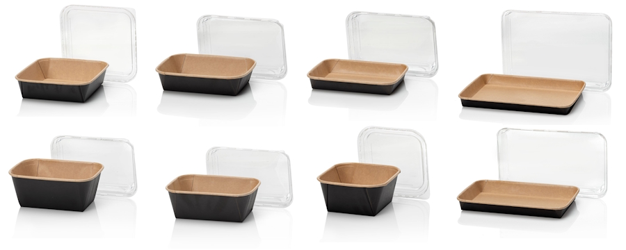 Prime Line Kraft Meal Containers - Luxury Brown and Black Packaging -Horecavoordeel.com-