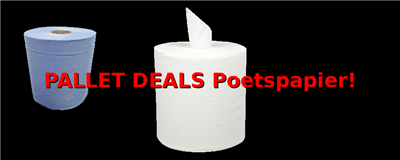 Pallet Deals Poetsrollen - Poetspapier -Horecavoordeel.com-