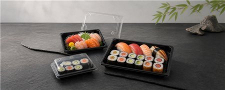 PS Sushi Trays with OPS Lids | Horecavoordeel