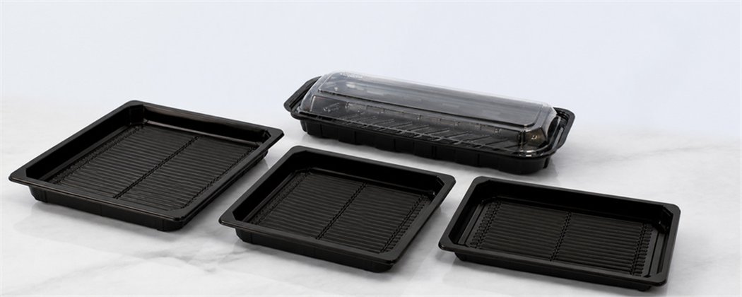 rPET Sushi Trays with PET Lids