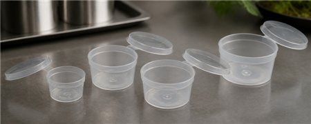 Sauce Cups with Attached Lids | Horecavoordeel