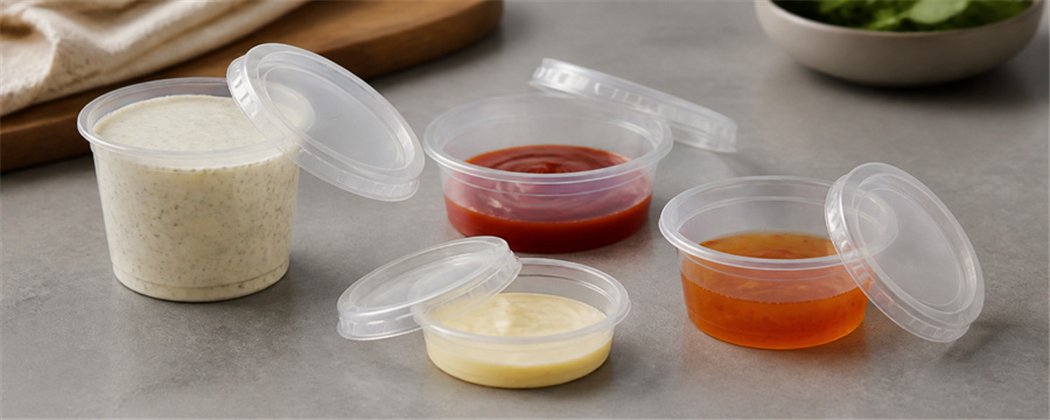 Sauce Cups with Separate Lids | Horecavoordeel