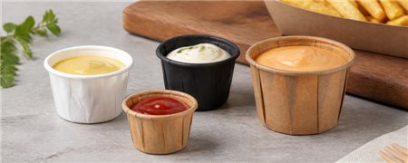 Paper Sauce Cups for Sauces and Dips | Horecavoordeel