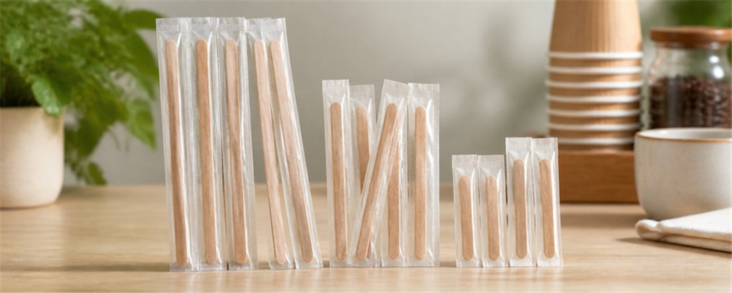 Individually Wrapped Drink Stirrers | Various Sizes
