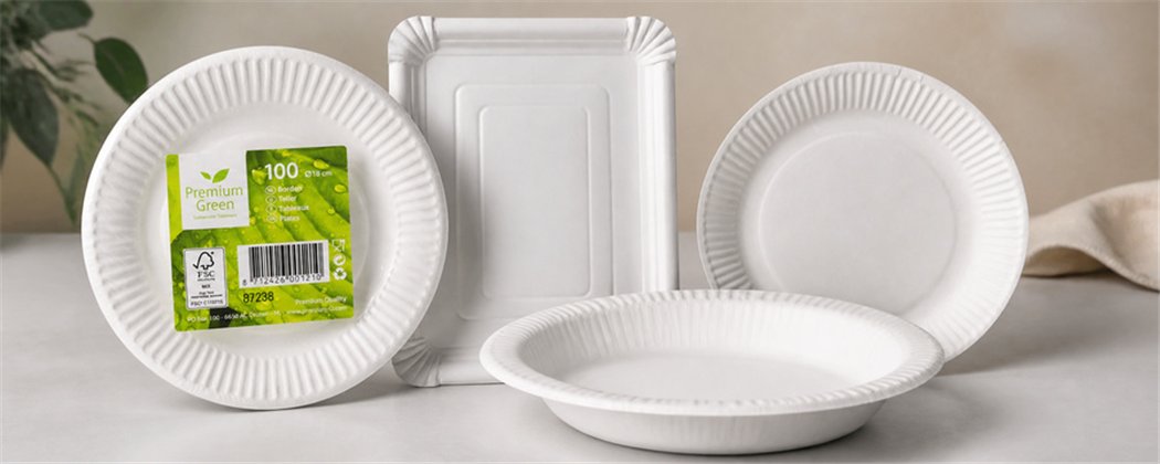 White Cardboard Plates | Various Sizes & Shapes