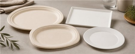 Ovale & Rechthoekige Borden van Suikerriet | Diverse Maten