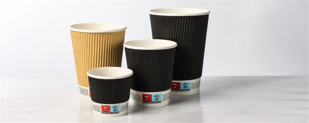 Koffiebekers Ripple Wall | Kartonnen Koffiebekers