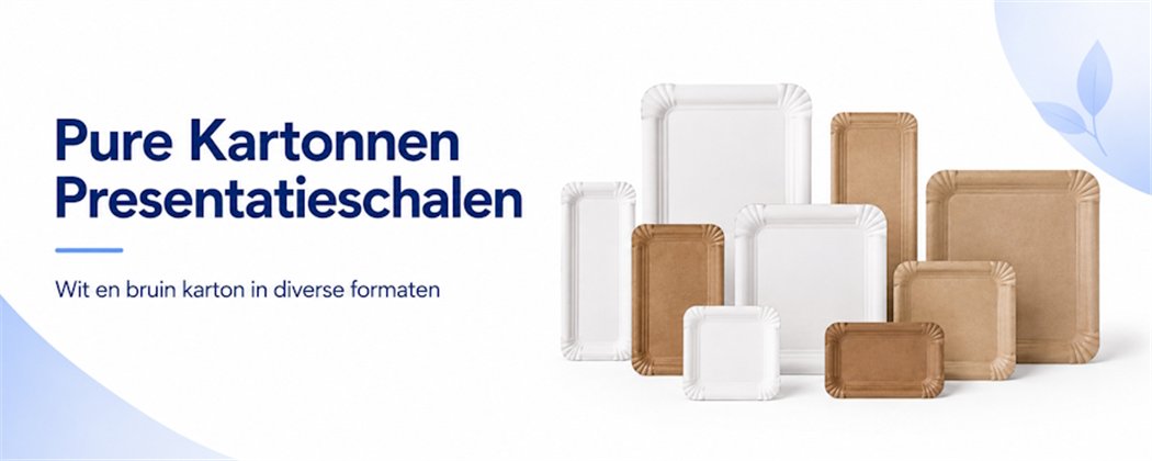 Pure Kartonnen Presentatieschalen | Diverse Formaten & Kleuren
