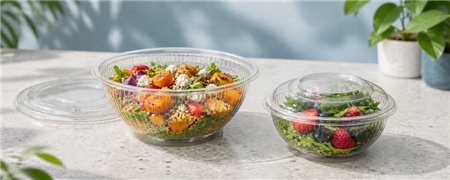 Ronde R-PET Saladebakken & Deksels | Horecavoordeel