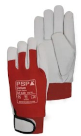PSP Tropic Werkhandschoen Geitenleer met Klittenbandsluiting Rood/Wit - Maat 10