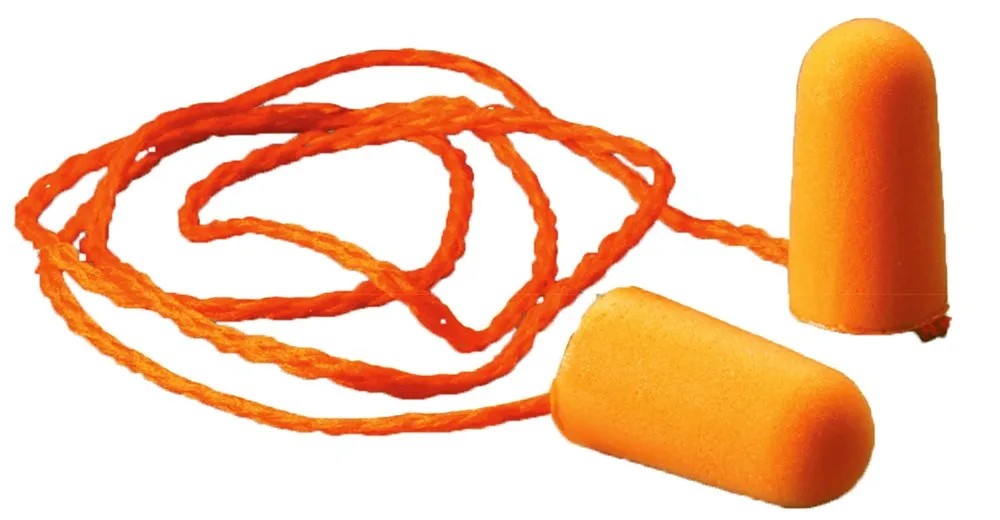 3M 1110 Orange Earplugs with Cord